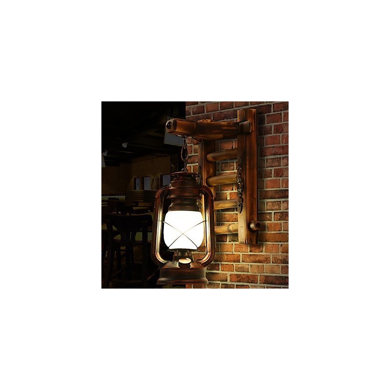 Čínska retro nostalgia kreatívne osvetlenie petrolejové lampy lampáše Nástenné nástenné svietidlo
