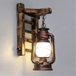 Čínska retro nostalgia kreatívne osvetlenie petrolejové lampy lampáše Nástenné nástenné svietidlo