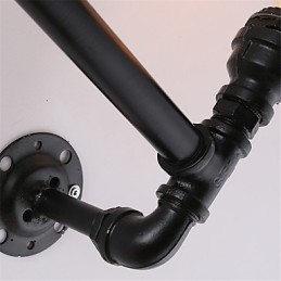 2 hlavy Vintage Industrial Pipe Nástenné svetlá Čierne kreatívne svetlá Reštaurácia Kaviareň Bar Dekoračné osvetlenie