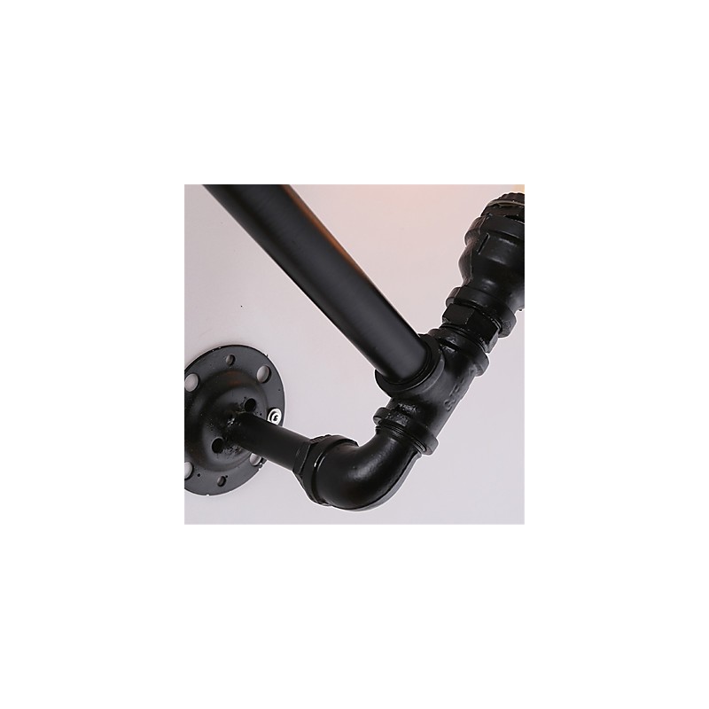 2 hlavy Vintage Industrial Pipe Nástenné svetlá Čierne kreatívne svetlá Reštaurácia Kaviareň Bar Dekoračné osvetlenie