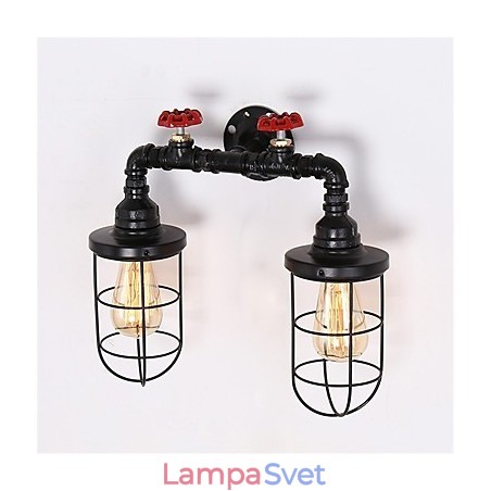Vintage Industrial Pipe Nástenné svetlá Čierne kreatívne svetlá Reštaurácia Kaviareň Bar Dekoračné osvetlenie S 2 svetlom maľovanými povrchmi Vintage Industrial Pipe Nástenné svetlá Čierne kreatívne svetlá Reštaurácia Kaviareň Bar Dekoračné osvetlenie S 2 svetlom maľovanými povrchmi