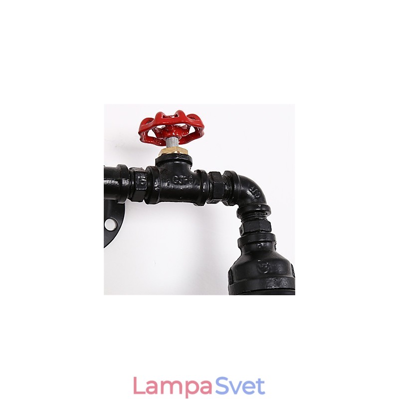 Vintage Industrial Pipe Nástenné svetlá Čierne kreatívne svetlá Reštaurácia Kaviareň Bar Dekoračné osvetlenie S 2 svetlom maľovanými povrchmi