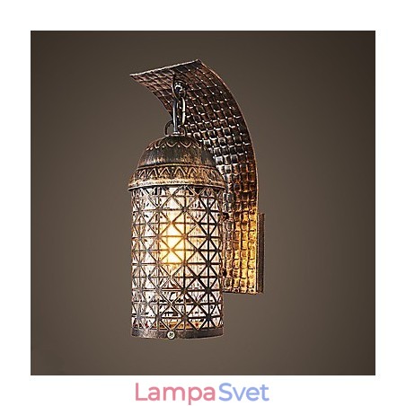 Nástenné svietidlo s rustikálnym domčekom pre nástenné svietidlo s uplightom v mini štýle