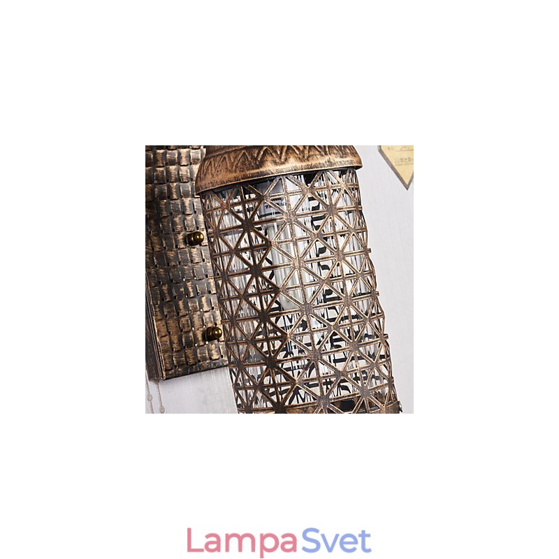 Nástenné svietidlo s rustikálnym domčekom pre nástenné svietidlo s uplightom v mini štýle