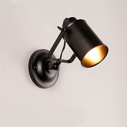 Vintage Black Metal Loft Sconce Obývacia izba Jedáleň Predsieň Kaviareň Bary Barové nástenné svietidlo