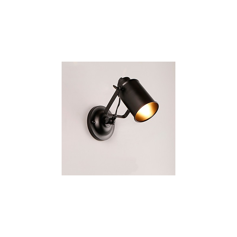 Vintage Black Metal Loft Sconce Obývacia izba Jedáleň Predsieň Kaviareň Bary Barové nástenné svietidlo