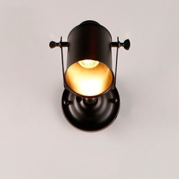 Vintage Black Metal Loft Sconce Obývacia izba Jedáleň Predsieň Kaviareň Bary Barové nástenné svietidlo