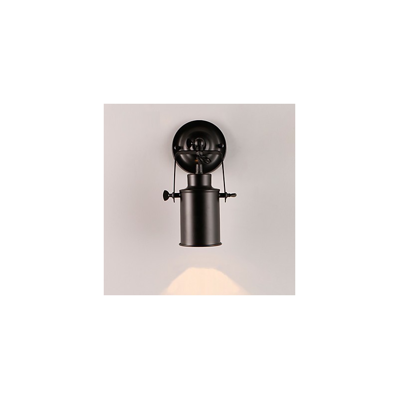 Vintage Black Metal Loft Sconce Obývacia izba Jedáleň Predsieň Kaviareň Bary Barové nástenné svietidlo