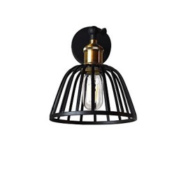 Svetlo maľovaná oceľová nástenná lampa Dumb Black Americká káva Dekorácia Retro nástenná svetelná lampa so svetelným mečom na stene