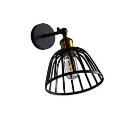 Svetlo maľovaná oceľová nástenná lampa Dumb Black Americká káva Dekorácia Retro nástenná svetelná lampa so svetelným mečom na stene
