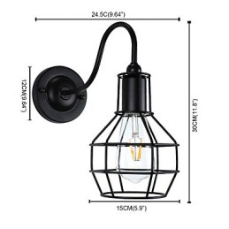 Nástenné svietidlo Nástenné svietniky Nástenné železo Nástenná lampa Dumb Black Lightsaber Lamp On Wall