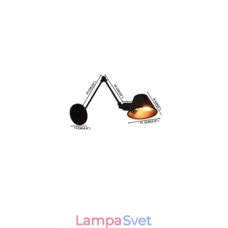 Nástenné svietidlo Nástenné svietniky Nástenné železo Nástenná lampa Dumb Black Lightsaber Lamp On Wall