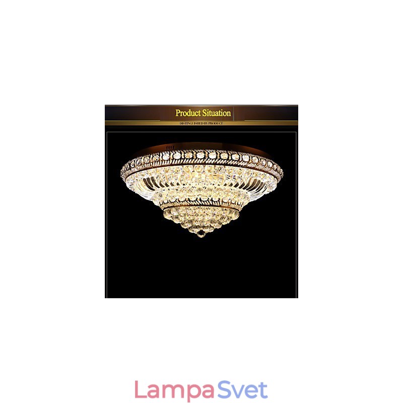 Moderné luxusné krištáľové stropné svietidlo absorbujúce kupolové svetlo s priemerom 60 cm