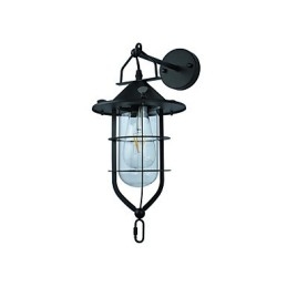 Svetlo maľovaná oceľová nástenná lampa Dumb Black Americká káva Dekorácia Retro nástenná svetelná lampa so svetelným mečom na stene