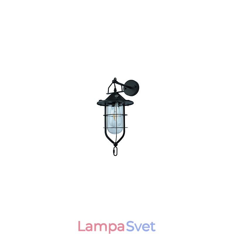 Svetlo maľovaná oceľová nástenná lampa Dumb Black Americká káva Dekorácia Retro nástenná svetelná lampa so svetelným mečom na stene