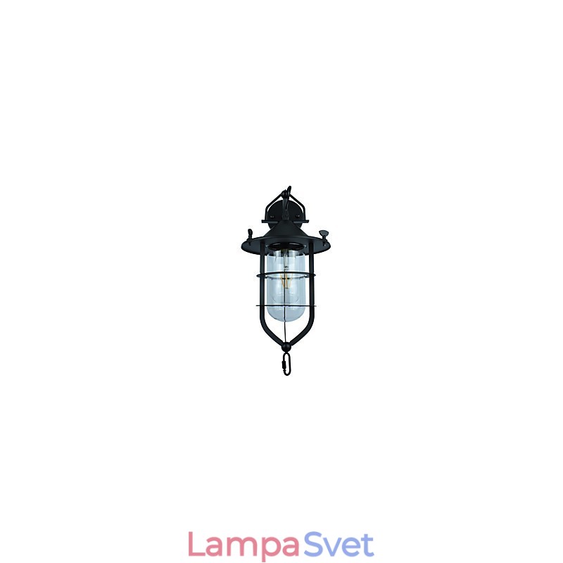 Svetlo maľovaná oceľová nástenná lampa Dumb Black Americká káva Dekorácia Retro nástenná svetelná lampa so svetelným mečom na stene