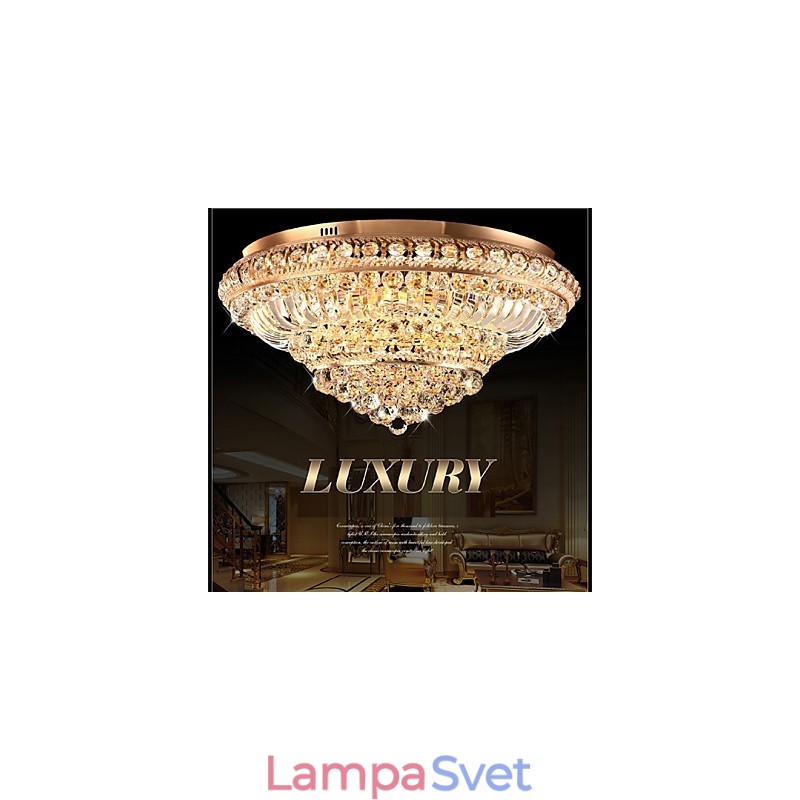 Moderné luxusné krištáľové stropné svietidlo absorbujúce kupolové svetlo s priemerom 60 cm