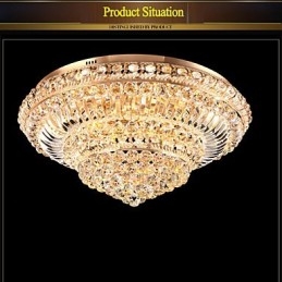 Moderné luxusné krištáľové stropné svietidlo absorbujúce kupolové svetlo s priemerom 60 cm