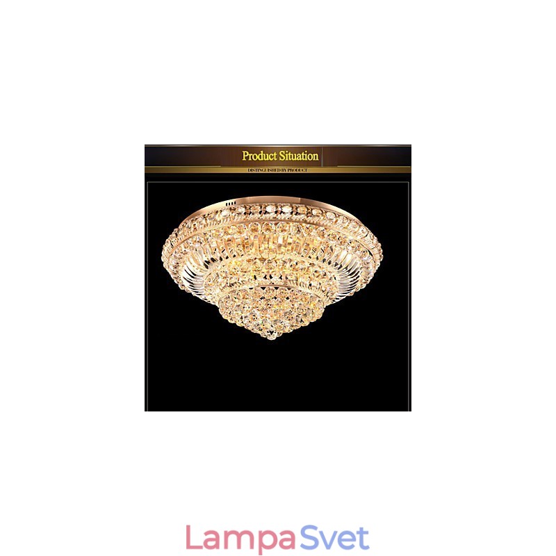 Moderné luxusné krištáľové stropné svietidlo absorbujúce kupolové svetlo s priemerom 60 cm