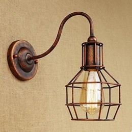 Iron Art Nostalgický a retro kreatívny charakter s dlhým ramenom Hrdzavá farba Študovňa Obývacia izba Vedúci americkej nástennej lampy