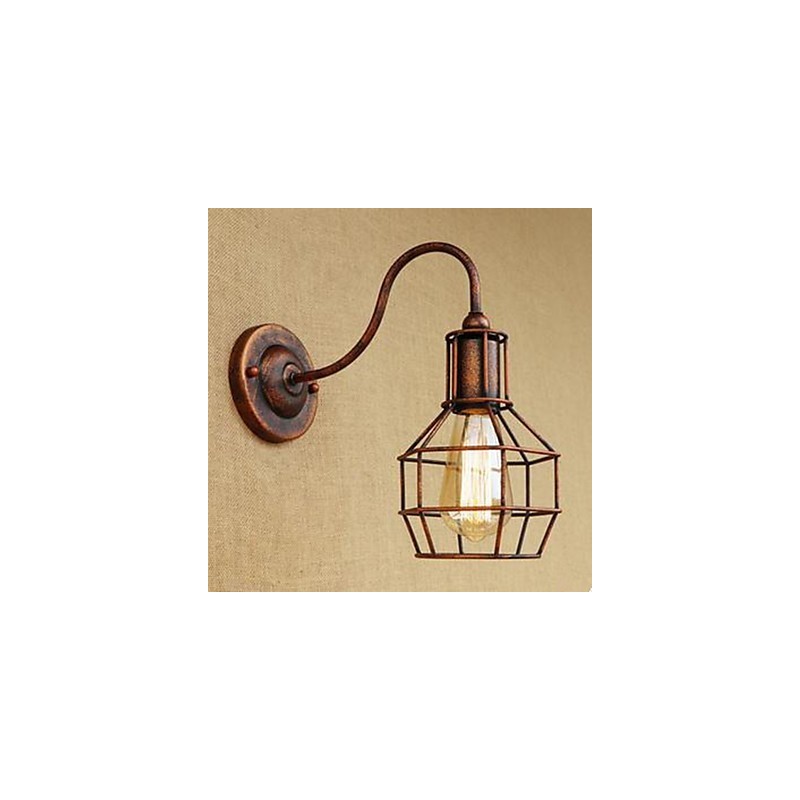 Iron Art Nostalgický a retro kreatívny charakter s dlhým ramenom Hrdzavá farba Študovňa Obývacia izba Vedúci americkej nástennej lampy