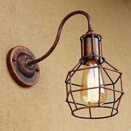 Iron Art Nostalgický a retro kreatívny charakter s dlhým ramenom Hrdzavá farba Študovňa Obývacia izba Vedúci americkej nástennej lampy