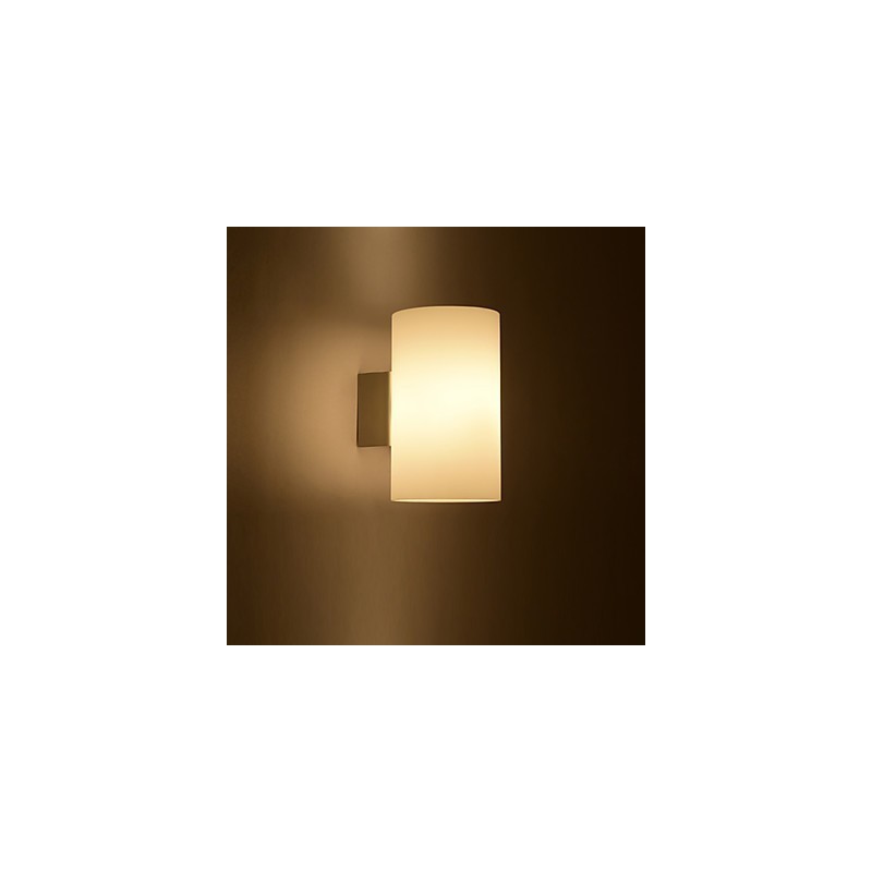 Sklenená nástenná lampa pre kovovú základňu a sklenené tienidlo pre svetlo v spálni
