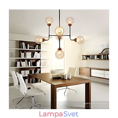 Moderný kreatívny kovaný luster obnovujúci staré spôsoby sklenená guľa molekulárna magická fazuľa Droplight Moderný kreatívny kovaný luster obnovujúci staré spôsoby sklenená guľa molekulárna magická fazuľa Droplight