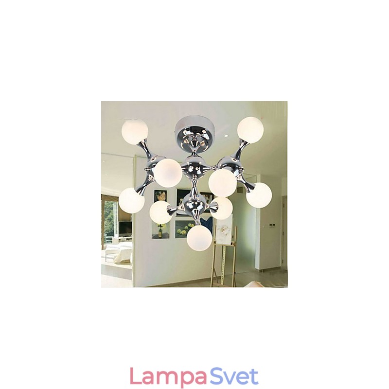 Umelecká sklenená guľová lampa