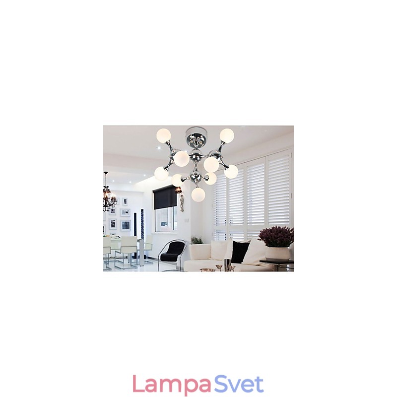 Umelecká sklenená guľová lampa