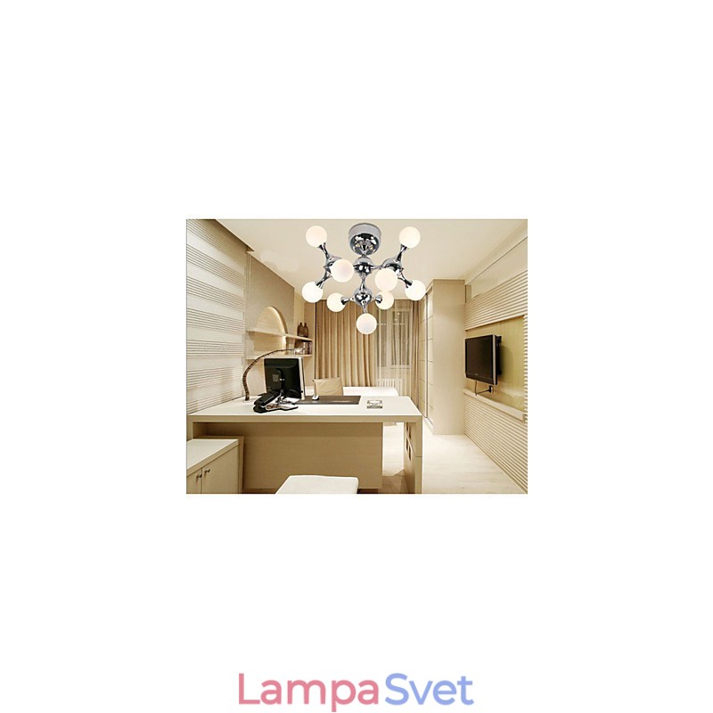 Umelecká sklenená guľová lampa