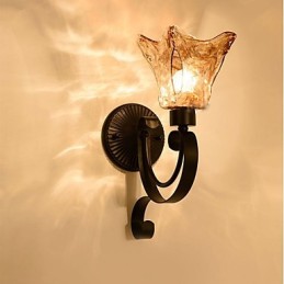 Nástenná lampa Jednoduchá Obývacia izba Ľahká železná Dekoratívna Spálňová lampa Lampa do chodby