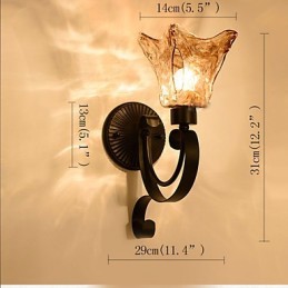 Nástenná lampa Jednoduchá Obývacia izba Ľahká železná Dekoratívna Spálňová lampa Lampa do chodby