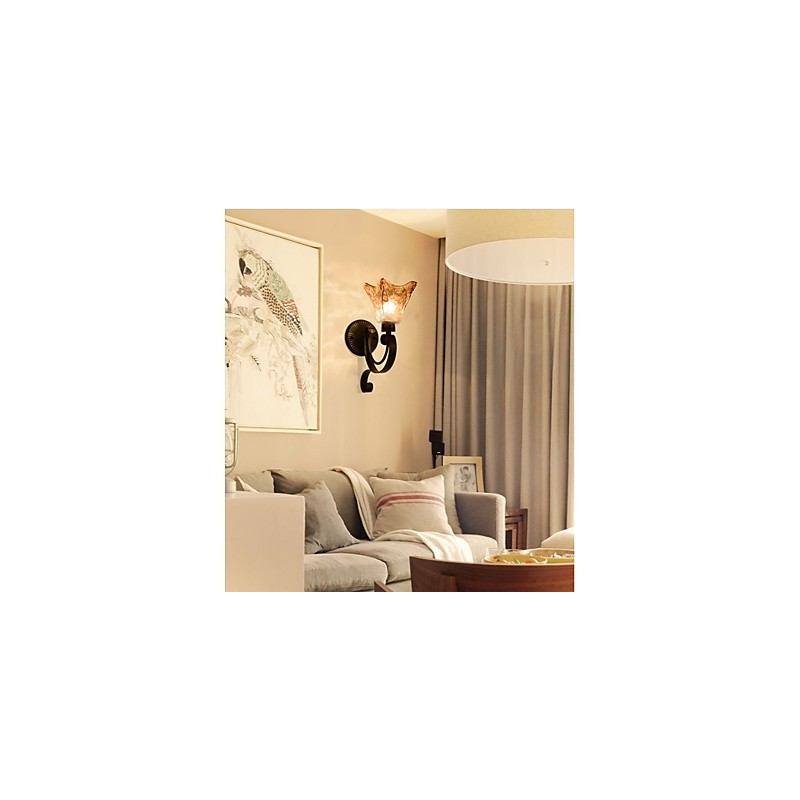 Nástenná lampa Jednoduchá Obývacia izba Ľahká železná Dekoratívna Spálňová lampa Lampa do chodby