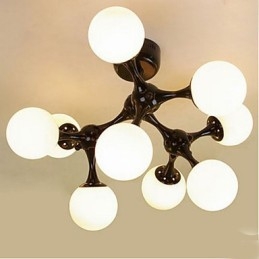 Umelecká sklenená guľová lampa