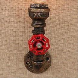 Nostalgia Jednoduché dekoratívne malé nástenné svietidlo z vodnej fajky