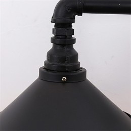 2 Heads Retro Industrial Pipe Nástenné svietidlá Jednoduché Loft Black Metal Jedáleň Kuchyňa Bar Kaviareň Dekoračné osvetlenie