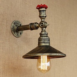 Retro Restaurant Edison Industrial Hadice Jednohlavá ozdobná nástenná lampa