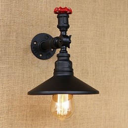 Retro Restaurant Edison Industrial Hadice Jednohlavá ozdobná nástenná lampa