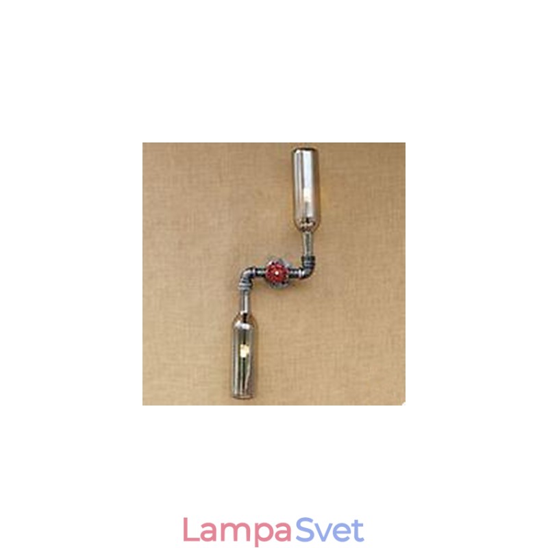 Kované železné podkrovie Nástenná lampa na fajku na fľašu