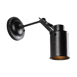 Vintage Black Metal Loft Sconce Obývacia izba Jedáleň Predsieň Kaviareň Bary Barové nástenné svietidlo
