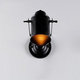 Vintage Black Metal Loft Sconce Obývacia izba Jedáleň Predsieň Kaviareň Bary Barové nástenné svietidlo