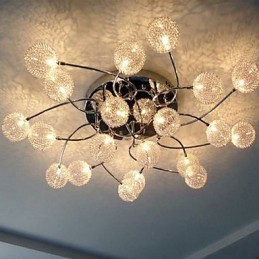 Jednoduché kruhové stropné svietidlá Osvetlenie železnej lampy
