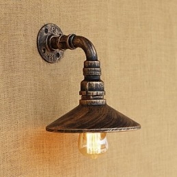 Funkcia retro maľby Rustic Lodge Country pre nástenné nástenné svietidlá v mini štýle