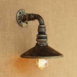 Funkcia retro maľby Rustic Lodge Country pre nástenné nástenné svietidlá v mini štýle