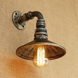 Funkcia retro maľby Rustic Lodge Country pre nástenné nástenné svietidlá v mini štýle