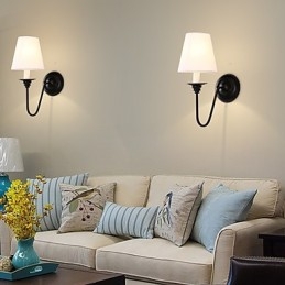 Rustic Lodge Black Oxide Finish Funkcia na ochranu očí Nástenné svietidlo s okolitým svetlom