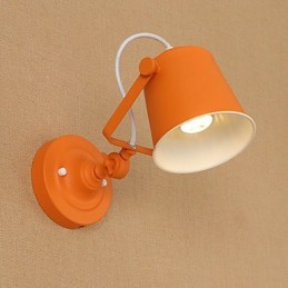 Maľovaná oceľová nástenná lampa Dumb Black Americká káva Dekorácia Retro nástenná lampa so svetelným mečom na stene