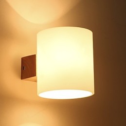 Novinka vo vidieckom štýle na ochranu zraku v mini štýle Downlight Nástenné svietniky Nástenné svietidlo Drevená nočná lampa do spálne