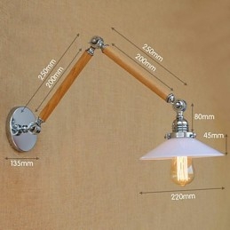 Rustic Lodge Country Chrome funkcia pre hojdacie rameno Ambient Light Swing Arm